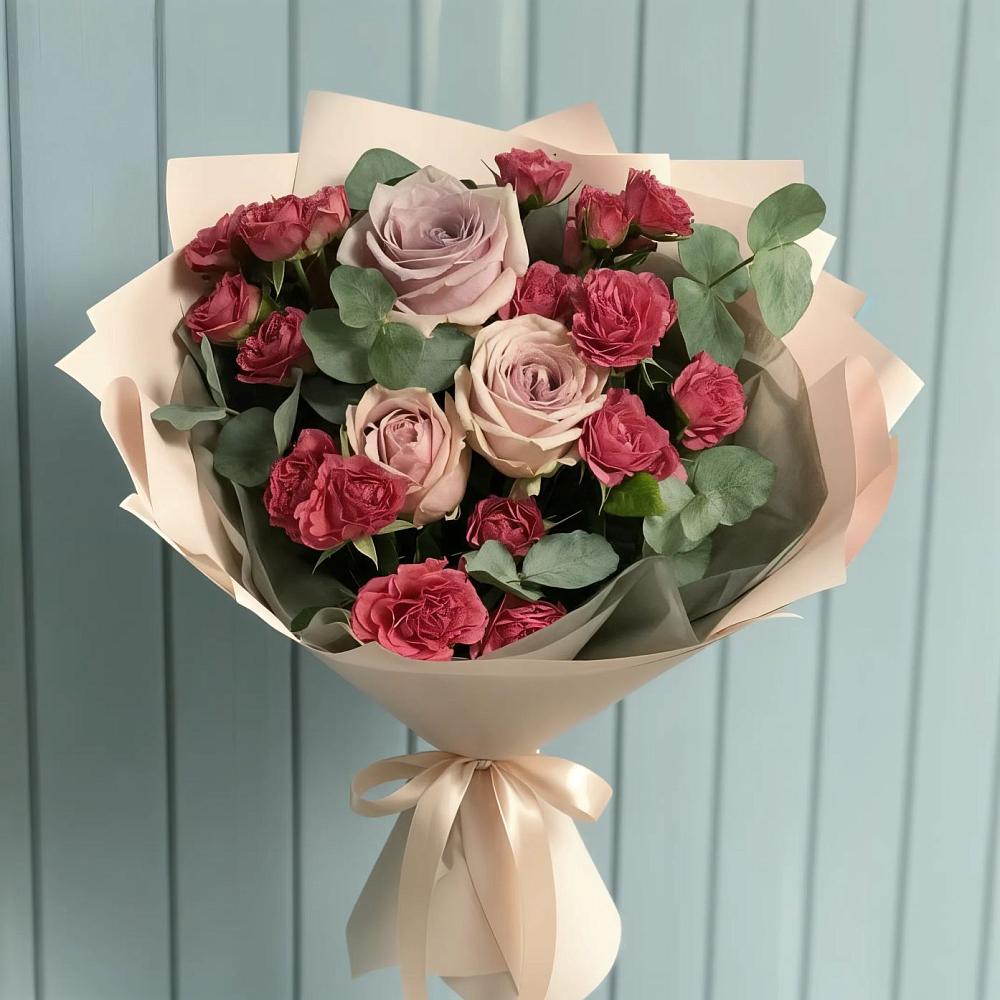 Букет цветов из: Гвоздики и Розы в Великих Луках