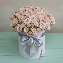 Цветочная композиция из Розы в шляпной коробке #REPLACE_PRED# Великих Луках