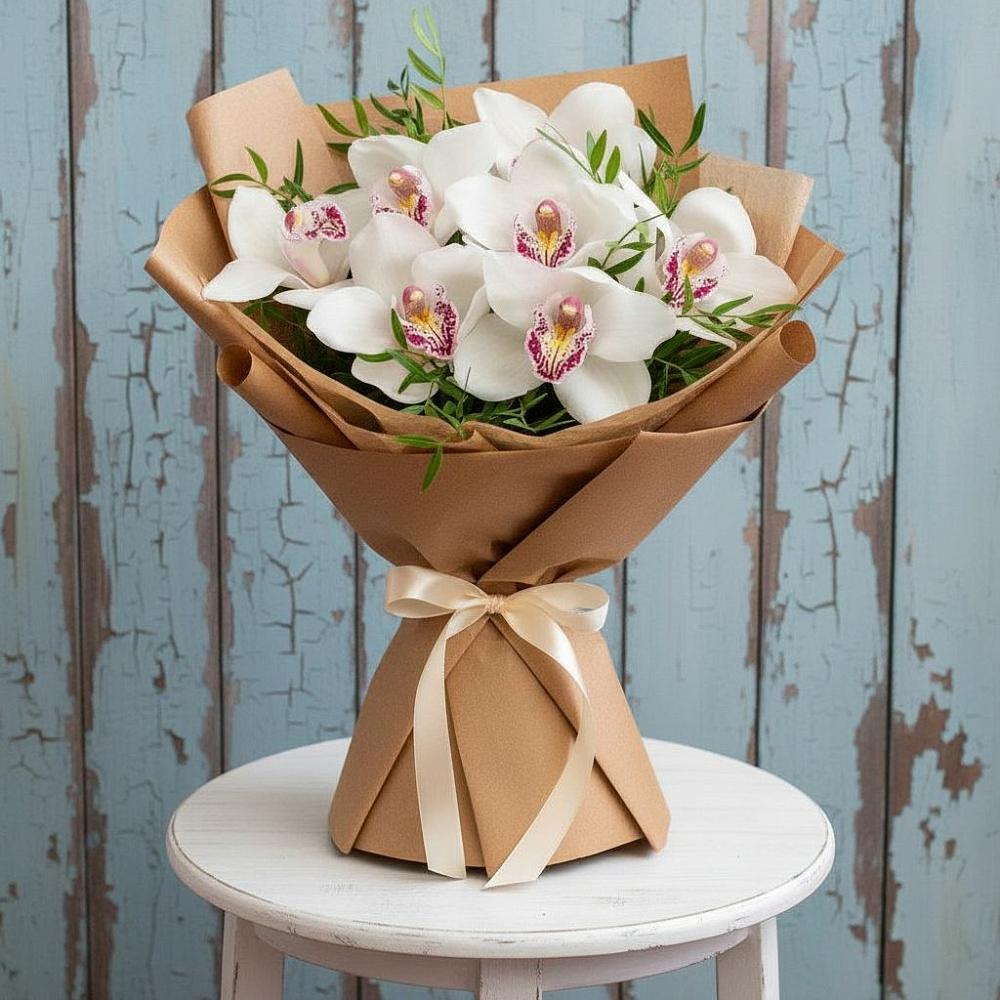 Букет цветов из: Орхидеи и Розы в Великих Луках
