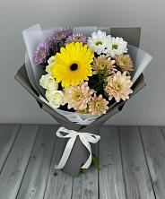 Букет цветов из:  Розы, Герберы и Хризантемы в Великих Луках