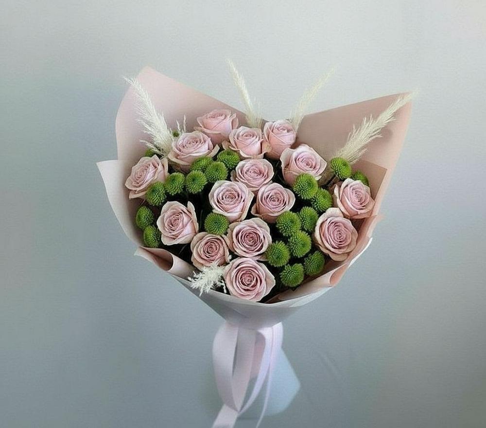 Букет цветов из: Розы и Хризантемы в Великих Луках