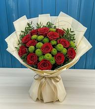 Букет цветов из:  Розы и Хризантемы в Великих Луках